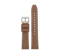 KAXSFE Bracelet en silicone bicolore compatible avec Omega X Swatch Joint MoonSwatch Planet Band, bracelet de montre sport à dégagement rapide for hommes et femmes, 20 mm(Dark brown)