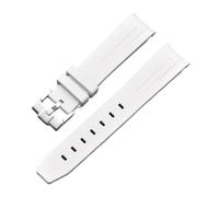 KAXSFE Bracelet en silicone compatible avec Omega MoonSwatch, bracelet sport incurvé en caoutchouc TPU, compatible avec les montres Rolex Water Ghost, 20 mm(White)