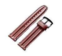 KAXSFE Bracelet rétro en cuir de veau huilé et ciré 20 mm, 22, 24, à dégagement rapide, compatible avec les montres Seiko for hommes. Accessoires(Dark Brown,20mm)