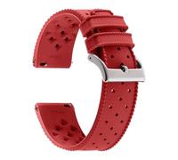KAXSFE Bracelets de montre Tropic en silicone compatibles avec Seiko, Oris et Omega, bracelet à dégagement rapide, sport étanche for la plongée(Red,18MM_BLACK BUCKLE)