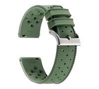 KAXSFE Bracelets de montre Tropic en silicone compatibles avec Seiko, Oris et Omega, bracelet à dégagement rapide, sport étanche for la plongée(Green,20MM_BLACK BUCKLE)