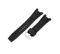 KAXSFE Compatible avec les bracelets de montre Casio en silicone durable noir GST-W110/S130/B100/100g/W400, bracelets de montre de sport étanches for l'extérieur(Black-Steel-K5)