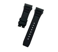 KAXSFE Compatible avec les bracelets de montre étanches Richard Mille RM055 et RM011, bracelet de montre en caoutchouc souple et confortable, à ouverture convexe de 25 mm(Black,25mm no buckle)