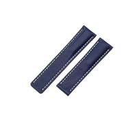 KAXSFE Compatible With Breitling Watch Strap Compatible With NAVITIMER WORLD Avenger Superocean 22mm 24mm Men Bracelet(Blue,22MM_GOLD BUCKLE)