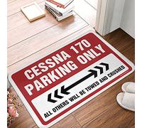 KAXW Man Cabe Decor Cessna 170 Parking Only Tapis d'extérieur Motif chaussures 50 x 80 cm