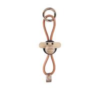 Kay Bojesen Denmark Porte-clés Kaj Bojesen singe gris foncé. cuir naturel