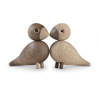 Kay Bojesen Figurine en bois Couple d'oiseaux inséparables Lovebirds 2 pièces