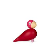 Kay Bojesen Figurine Flora Oiseau de l'année 2024 avec année gravée en hêtre Peint Couleur : Rose et Rose, Dimensions : 12,50 x 6 x 5 cm, 39530