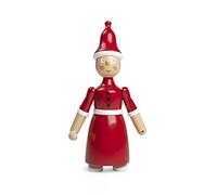 Kay Bojesen Figurines de la Mère Noël 19.5 cm Figurines en Bois Design Original, Rouge