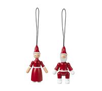 Kay Bojesen Père Noël et Mère Noël Figurines en hêtre laqué