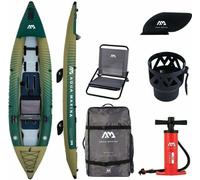 Aqua Marina Caliber 398 Kayak de pêche/pêche Drop Stitch Fusion Kayak pour 1/2 Personnes, 398 cm, Vert
