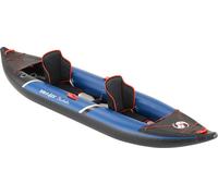 Sevylor Kayak Charleston - Kayak Gonflable pour 2 Personnes - Fond Haute Pression Drop Stitch - Canoë Robuste en PVC renforcé - avec Dry Pack, manomètre et aileron Amovible - Charge maximale : 196 kg