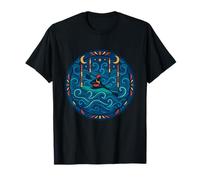 Kayak Cross Moon Star Circle T-Shirt