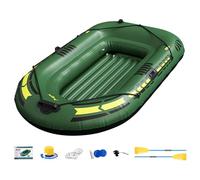 Kayak de pêche gonflable - Excursion - Bateau de pêche pliable - Bateau de pêche portable - Kayak durable avec pagaie - Design stable avec pompe - Idéal pour l'aventure du lac