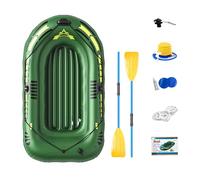 Kayak de pêche gonflable - radeau portable adulte avec des rames de pompe, bateau en canoë pliable pour les voyages océaniques de la rivière Lake, courte-pèse en plein air légère | Le camping de voyag