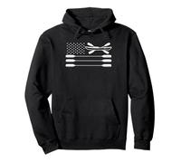 Kayak Drapeau américain Patriotique Paddler River Art Vintage Sweat à Capuche