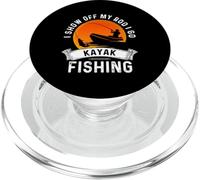 Kayak drôle de pêche pour Hommes PopSockets PopGrip pour MagSafe