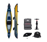 Kayak gonflable AQUA MARINA Tomahawk Air-K 375 - Jaune olive - 1 place - Adulte