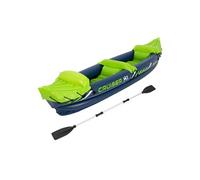 Kayak Gonflable Cruiser X1, pour 2 Personnes, 318x80x55 cm, Vert/Blanc/Bleu, en Plastique, avec Pagaie Double en Aluminium, Unisexe-Adulte, Bateau