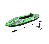 Kayak Gonflable Pathfinder Element 1 Personne avec DOSSERET en PVC Robuste avec PAGAIE Double Solide ET Pompe DE GONFLAGE