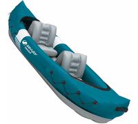 SEVYLOR Tahaa Kayak pour 2 Personnes Gonflable avec Coque extérieure en PVC Robuste Sangles de Fixation pour Bagages Construction de Barre pour Une Grande stabilité sur l'eau Bleu Taille Unique