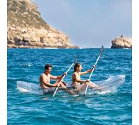 Kayak Gonflable Transparent Avec Accessoires 2 Places Léger Et Résistant