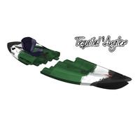 Kayak modulable Tequila Angler solo - Vert - Adulte - 1 place - Gonflable - Bateau - Navigation