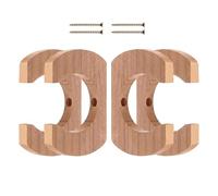 Kayak Paddle Holder Wall Mount - Solid Pine Wood 4 Pieces | Canoe Oar Organizer Dragon Boat Oars Rack Hanger | For Collectors Enthusiasts Paddlers Kayakers Fishermen Anglers Basement Cabin Garage Shed