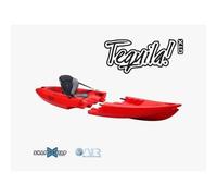 Kayak sit-on-top modulable - TEQUILA GTX - Solo - Rouge - Siège AIR® ajustable - Transportable