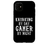 Kayaking by Day Gamer by Night Kayaker Gear Summer Kayak Coque pour iPhone 11