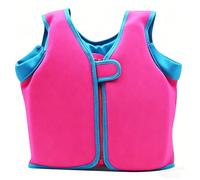 Kayaking Vest Kids High Buoyancy Neoprene Front Zipper Boating Surfing Beach Pool Outdoor Safety Water Sports(Pink,S (0-2 Years))