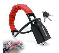 KAYCENTOP Verrou de volant de voiture - Dispositif antivol - Longueur maximale : 43,2 cm - Petit et léger - Multifonctionnel - S'adapte à la plupart des véhicules, SUV, voiturettes de golf - Rouge