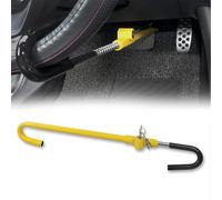 KAYCENTOP Volant de voiture à pédale de frein Verrouillage Auto Sécurité Produit antivol Dispositif de verrouillage Jaune vif Universel