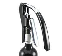 KAYCROWN Tire-bouchon professionnel en alliage de zinc, Tire-bouchon à levier de haute qualité avec coupe-capsule et décapsuleur intégrés, outil pour serveur noir