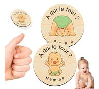 KAYEF 1 pièce Cadeau pour jeunes mamans et papas, cadeau de naissance pour les parents, cadeau de naissance en bois, nouvelle maman/futur papa/cadeau de naissance pour bébé (modèle B)
