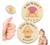 KAYEF 1 pièce Cadeau pour jeunes mamans et papas, cadeau de naissance pour les parents, cadeau de naissance en bois, nouvelle maman/futur papa/cadeau de naissance pour bébé (modèle A)