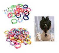 KAYEF 200 pcs mini bandeaux pour cheveux, set de bandeaux élastiques pour cheveux, petits élastiques colorés pour cheveux de filles tresses queues de cheval etc (coloré)