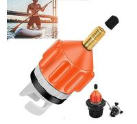 KAYEF Adaptateur Pompe Gonflable SUP, Adaptateur Pompe Pagaie Valve Standard pour Dinghy/Canoe/Kayak/Single Paddle Surfboard (Orange)