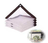 KAYEF Bâche imperméable transparente avec œillets, 1 x 2 m Bâche imperméable, couverture transparente pour gazebos, jardins, toits de plantes, toits de cages pour animaux de serre