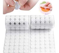 KAYEF Scratch Autocollant Rond 20 Mm, 500 Pcs Points deColle Ronds Auto-Adhésifs, Forte Pastille Autocollante RondePour Travaux Manuels Sur Papier, Plastique, Verre, Cuir, Métal (Blanc)