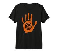 Kayha - Paléo Spirale Main de l'Humanité Pétroglyphe Symbole T-Shirt Haut de Gamme