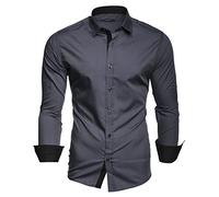 Kayhan : Chemise Homme, Deux Faces gris S