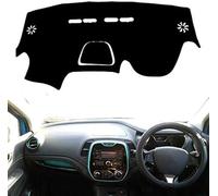 KAYJAE Couverture de Tapis de Tableau de Bord,pour Renault pour Captur Kaptur 2013-2018 2019, Bord Noir, RHD Anti-dérapant Pad Pare-Soleil Tapis de Couverture de Tableau de Bord