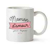 KayKi - Mug en céramique haute qualité - Maman d'amour pour toujours - Mug cadeau pour fêtes des mères ou anniversaire - Cadeau pour maman (Mug standard)