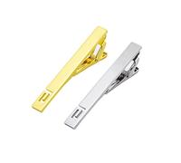 KAYLRE 2 PCS Pince à cravate pour homme, pour homme, pour anniversaire, mariage, affaires, vie quotidienne, métal(Or + Argent)