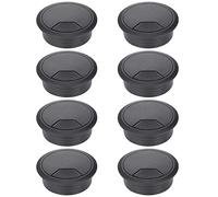 KAYLRE 8 Pcs Passe-Câble Bureau, Passe-Câble pour Ordinateur 60mm avec Scie Cloche, Cache-câble pour Câble Rond, Organiseur de Fil pour la Maison et Le Bureau