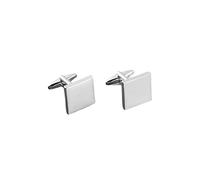 KAYLRE Boutons de Manchette pour Hommes-Rectangle Acier Inoxydable brossé, pour Mariage Affaires-argent