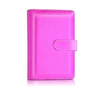 KAYLRE Liant Acrylique A6 PU Couverture de classeur de Cahier en Cuir, Laser Arc-en-Ciel 6 Billets de Budget de randonnée, Journal de for Le Bureau de l'école Liant (Size : Flash Rose)