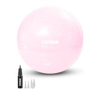 KAYMAN Ballon d'exercice - Système anti-éclatement, anneaux antidérapants, matériau durable, facile à gonfler, parfait pour le yoga, les pilates, le fitness, l'équilibre, la gym et les entraînements à
