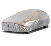 Kayme Bâche Voiture Anti-grêle Étanche, Housse de Protection Voiture Extérieur Contre Pluie Poussière Soleil, Bâche Contre la Grêle pour Coupé jusqu'à 430 cm. 3S Gris
